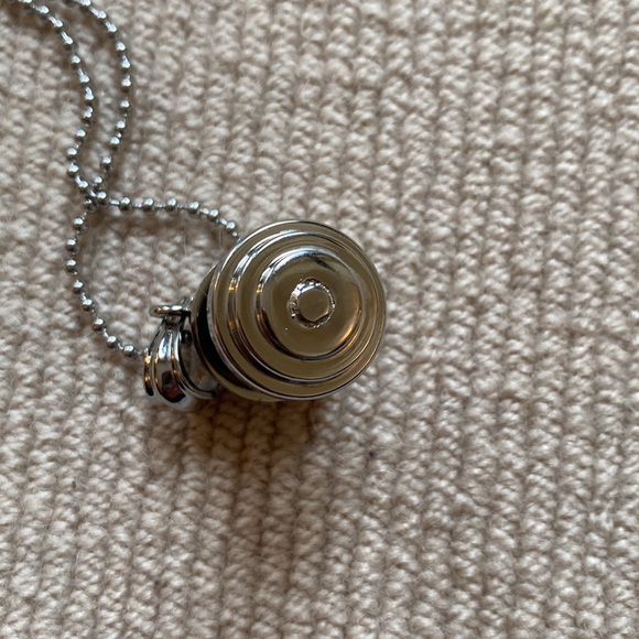 Silver 30 Inch Chain with Large Dumbbell. - Picture 5 of 5